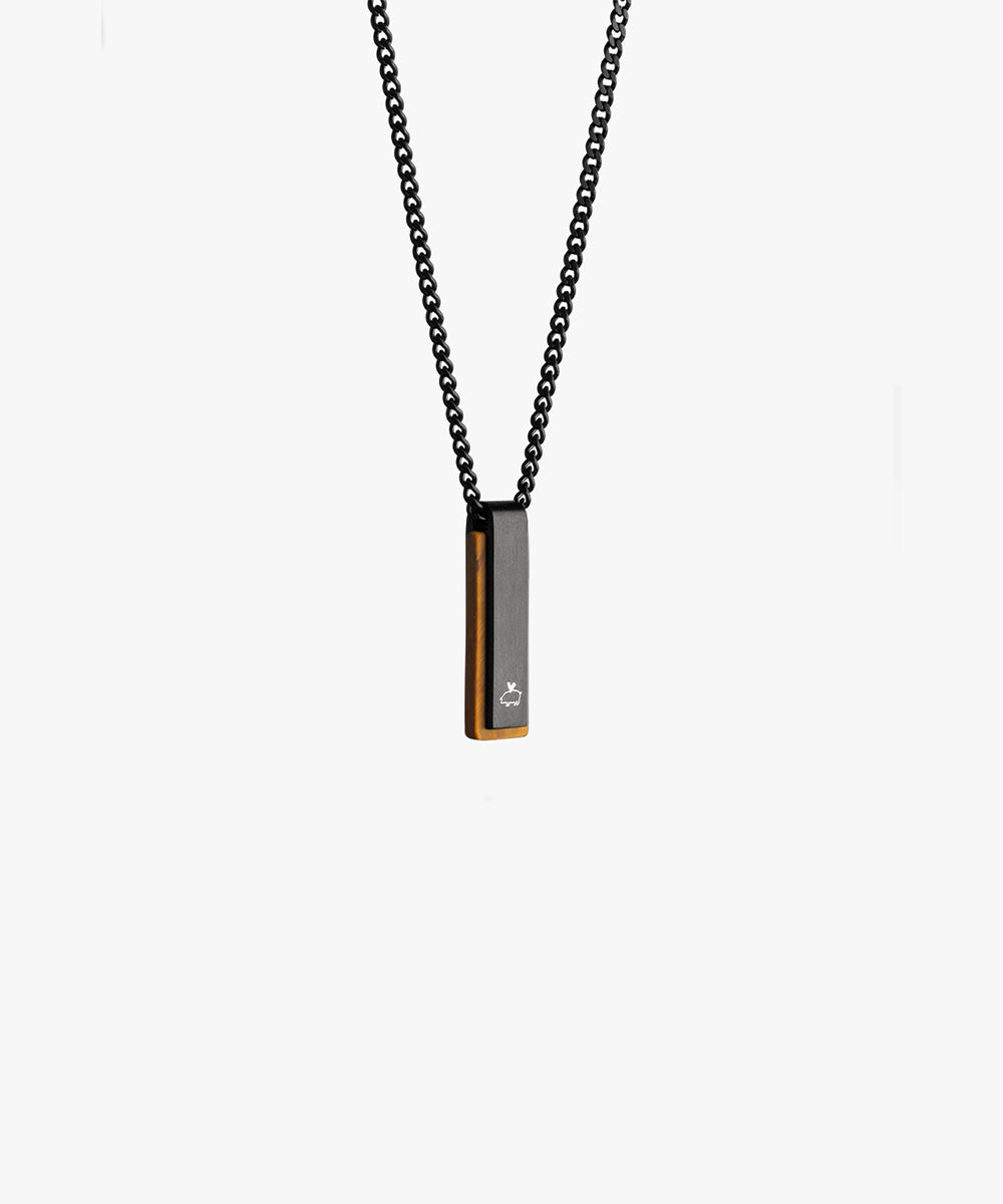 Monolith Necklace Tiger Eye | Black