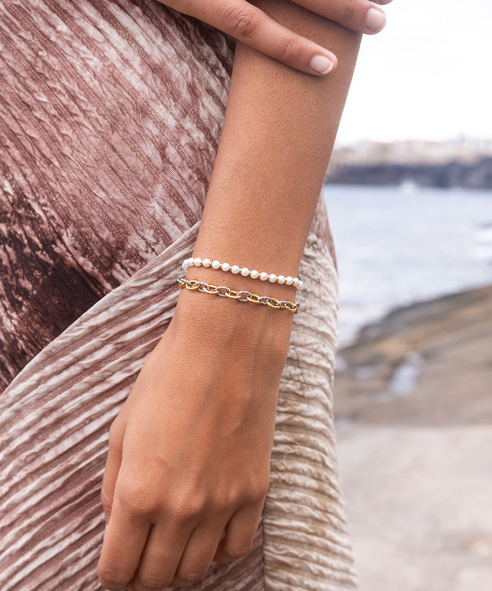 Brontide 4 mm Pearl | Gold