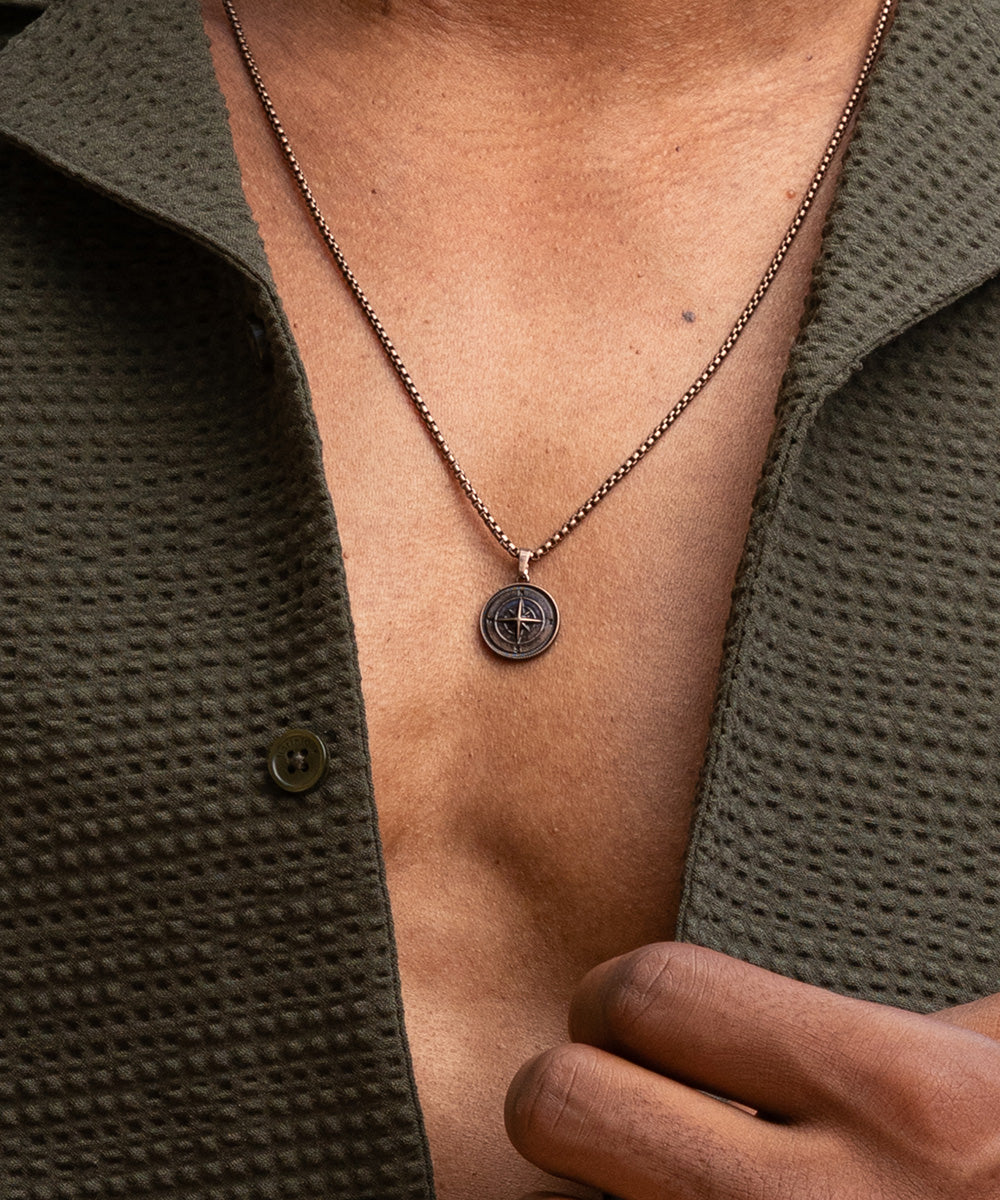 Compass Rose Necklace | Bronze
