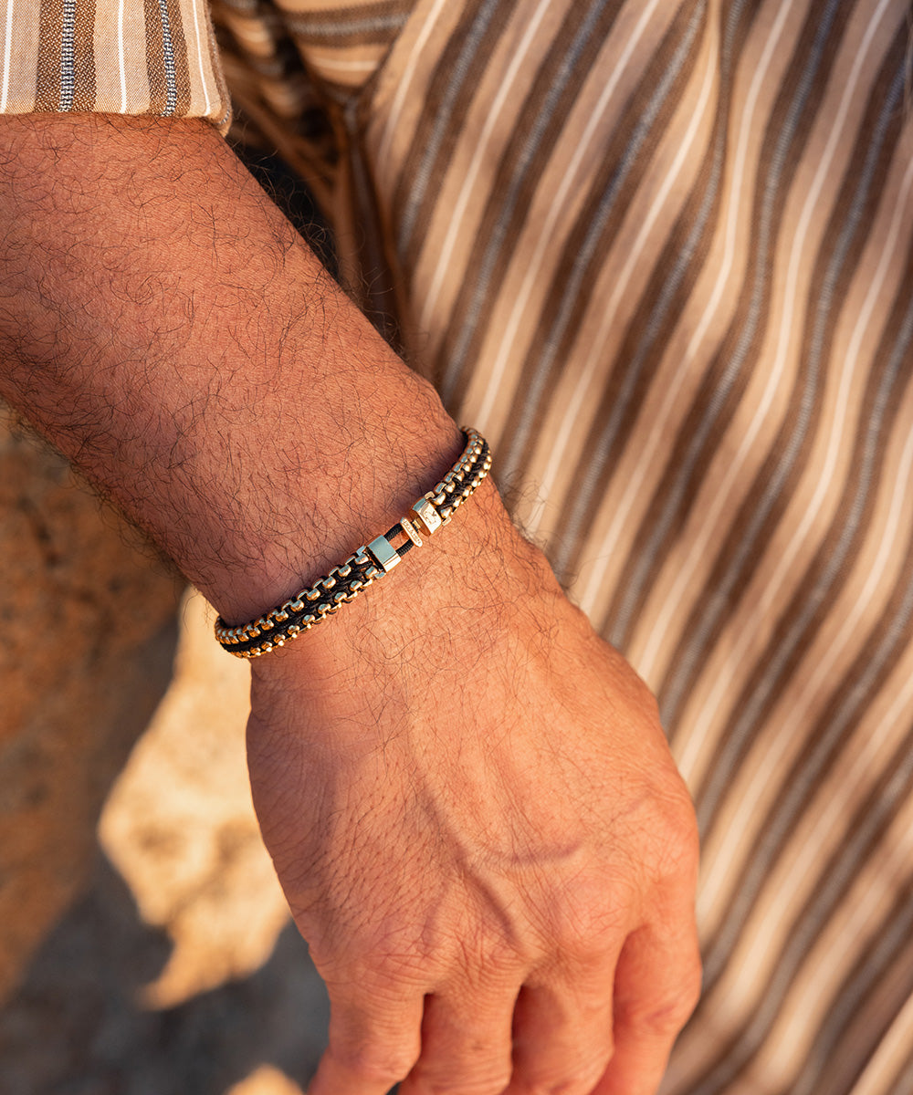 Catena Venetian 7mm Black | Gold