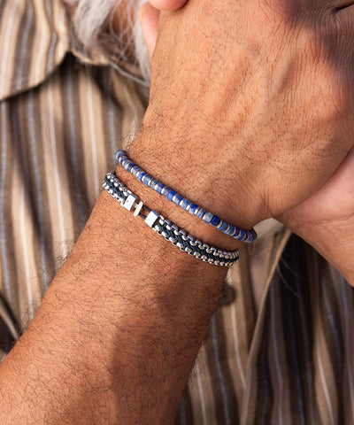 Catena Venetian 7mm Navy | Silver